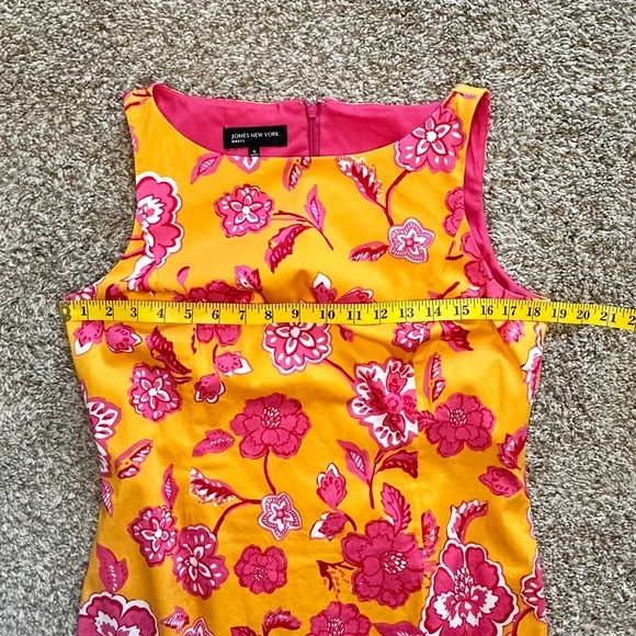 Jones New York, Floral Sheath/ Mini Dress, Size 10 - Picture 9 of 11